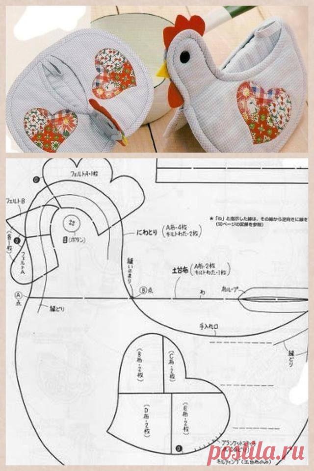 Шьём подарочных петушков. Несколько вариантов прихваток - петушков своими руками.