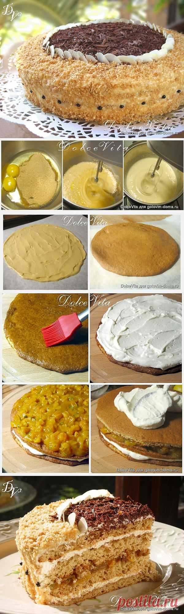 Торт "Медовый восторг"(жидкое тесто) • Торты