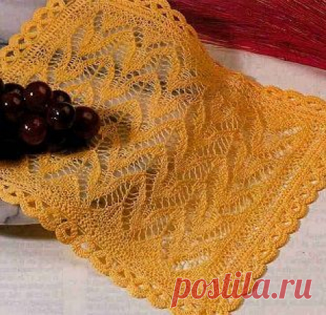 Вязание салфетки спицами