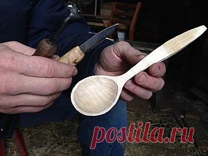 Процесс создания деревянной ложки