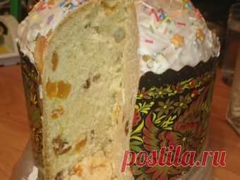 Рецепт: Пасхальный кулич с изюмом и курагой с фото от Простоквашино