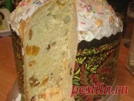 Рецепт: Пасхальный кулич с изюмом и курагой с фото от Простоквашино