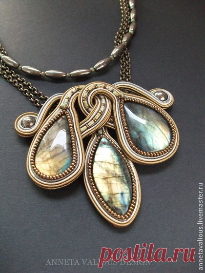 (32) Колье, "Hypnose". Handmade. | soutache