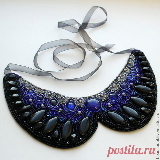 (87) Колье-воротник "Зимние сумерки". Handmade. | Beaded collars