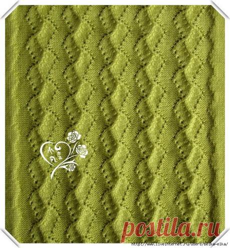 &gt;Узор спицами.