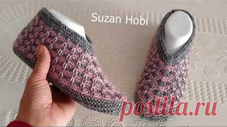 En Kolay Patik Modellerinden :) Çeyizlik Patik Modeli /Knit socks /Knit Slippers