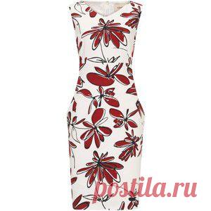 Printed floral satin dress - Polyvore