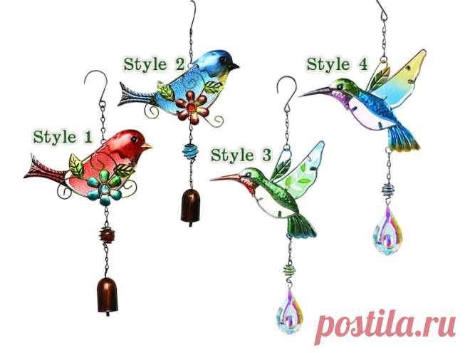 Colibrí carillón de viento, carillón de viento colibrí metal vidrio pintado, campana colgante Colgante de ventana, Colector de sol de pájaro, Regalos conmemorativos Regalos de simpatía - Etsy Chile