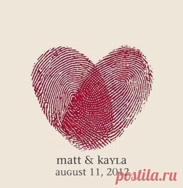 Отпечатки пальцев молодоженов. / Занимательная реклама