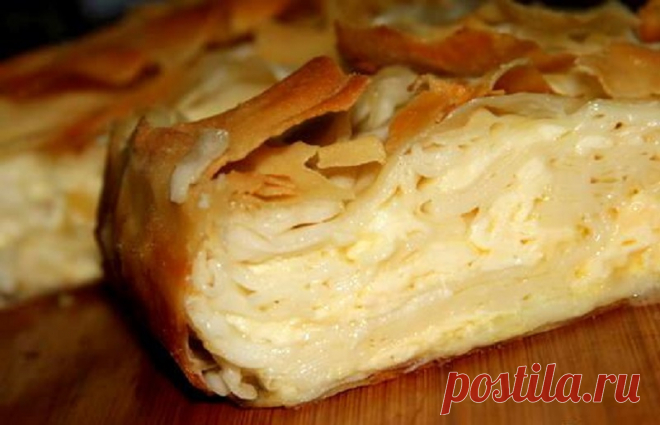 Слоеный пирог с сыром