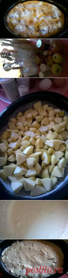 самая простая шарлотка с яблоками и изюмом | 4vkusa.ru