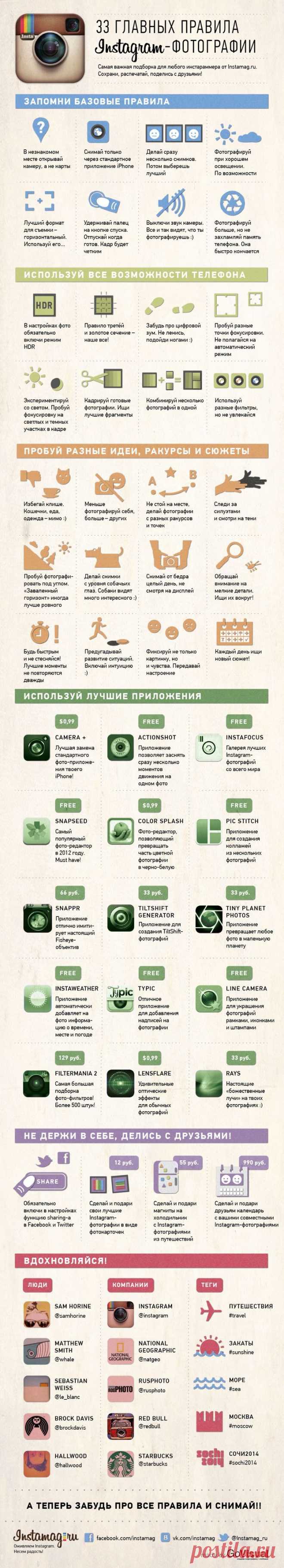 33 правила инста