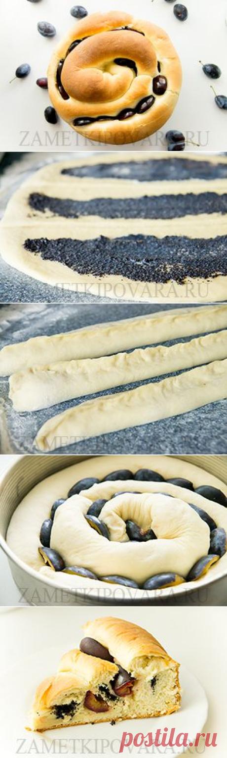 Пирог с маком и сливами | Простые кулинарные рецепты с фотографиями