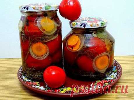 Помидоры маринованные с луком, морковью и укропом — Дачный участок