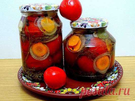Помидоры маринованные с луком, морковью и укропом — Дачный участок