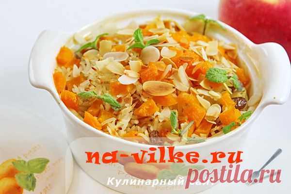 Сладкая рисовая запеканка с тыквой и яблоком – рецепт с фото