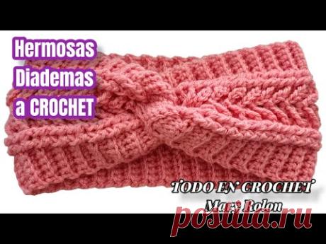 Teji DIADEMA CUBRE OIDOS a crochet patrón gratis, vincha a crochet, banda para el cabello a crochet