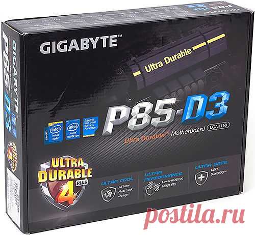 Обзор материнской платы Gigabyte P85-D3 для корпоративного сектора рынка на чипсете Intel B85 с возможностью разгона процессора