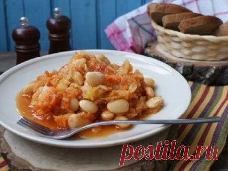 Тушеная капуста с фасолью в мультиварке - простой и вкусный рецепт с пошаговыми фото