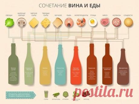 Сочетание вина и еды. Сохрани себе, чтобы не потерять