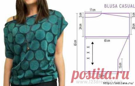 Простая выкройка блузы-футболки