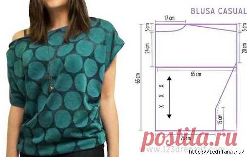 Простая выкройка блузы-футболки