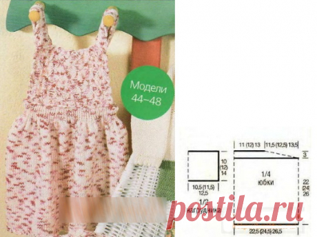 Сарафан для девочки спицами 1-2-3-4-5 года. Схемы и описание, видео, фото. Теплый, розовый, ажурный