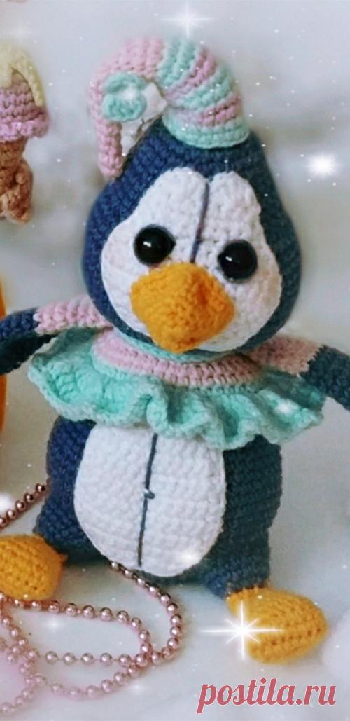 PDF Пингвинёнок Лола крючком. FREE crochet pattern; Аmigurumi doll patterns. Амигуруми схемы и описания на русском. Вязаные игрушки и поделки своими руками #amimore - пингвин, пингвинята, пингвинчик, пингвинёнок.