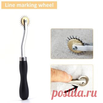 DIY кожа Бумага ткань комплекта более стежка Линии Разметки колеса Шестерни рулетка интервал Швейные инструмент рулетка с деревянной ручкой купить на AliExpress