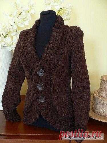 Красивый кардиган (Вязание спицами) — Журнал Вдохновение Рукодельницы