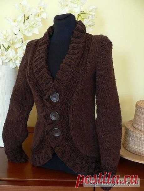 Красивый кардиган (Вязание спицами) — Журнал Вдохновение Рукодельницы