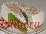 Торт без выпечки с начинкой из желе с киви.