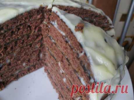 Торт домашний &quot;Негритянка&quot; - Рецепты с фото. Готовим дома