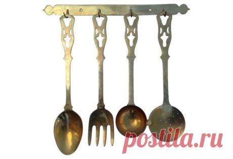 Brass Kitchen Utensils w/ Rack | One Kings Lane
