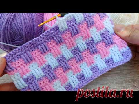 How to crochet knitting model.Tığ işi cok kolay örgü battaniye yelek modeli
