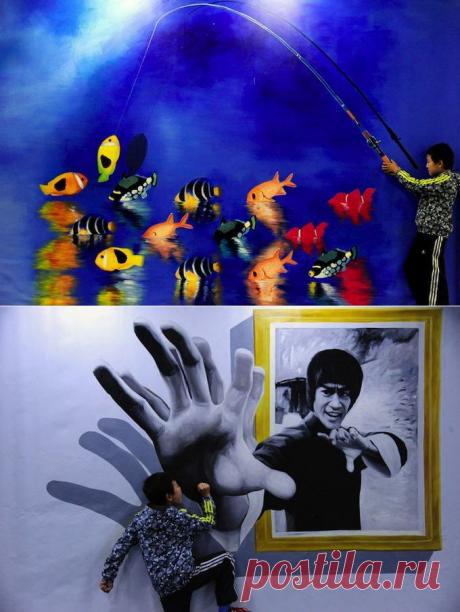 (+1) комм - Выставка интерактивных 3D-картин в Китае | Искусство