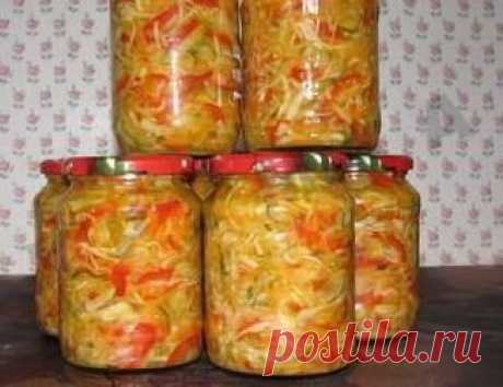 Кулинарный рецепт Салат на зиму из капусты заготовки с фото