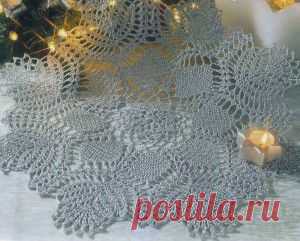 Серебристая салфетка - вязание крючком на kru4ok.ru