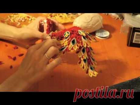 Жар Птица  в технике Kanzashi ч.6