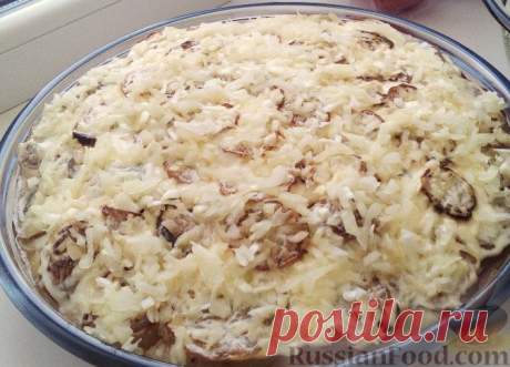 Рецепт: Баклажанный торт "Объедение" на RussianFood.com