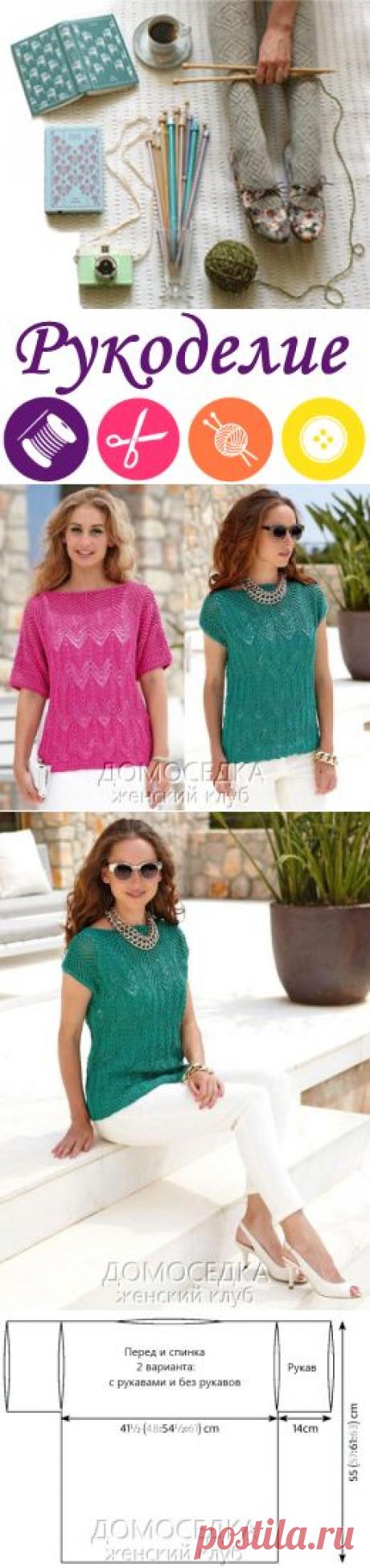 Летний вязаный топ | ДОМОСЕДКА