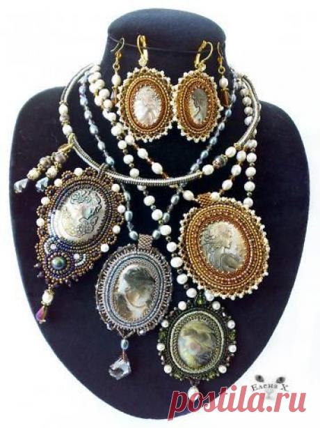 (34) Перламутровые камеи | Alexa Diseños