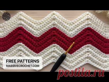 SUPER EASY Crochet Pattern for Beginners (1 ROW REP)! ⚡️🎁 CHARMING Crochet Stitch for Baby Blanket