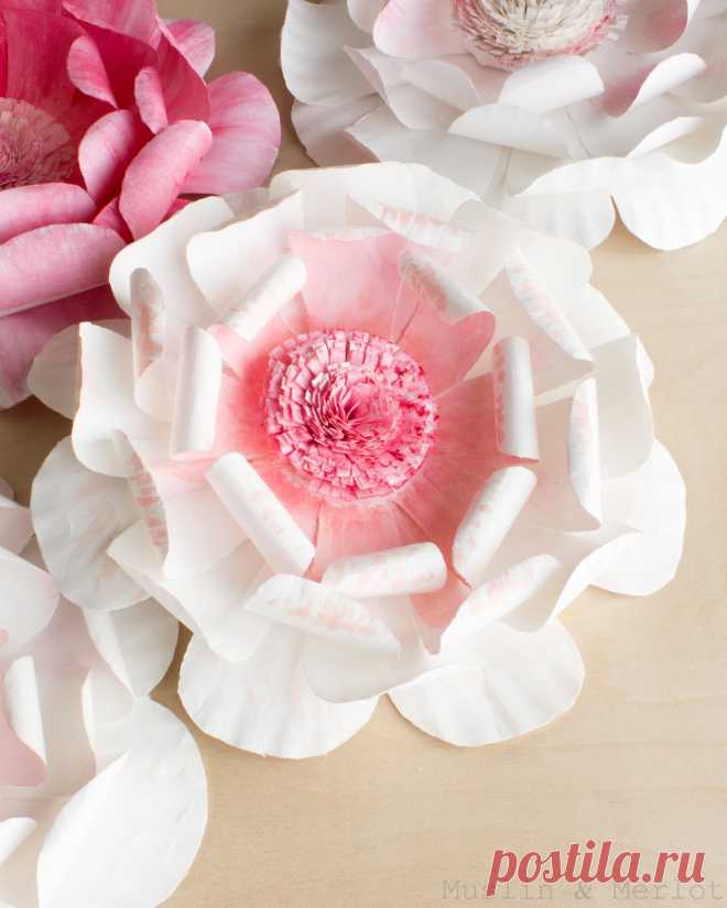 Paper Plate Flowers! - Muslin and Merlot