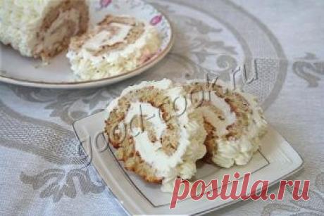 рулет "Шарлотка" со сливочным кремом. Рецепт приготовления
