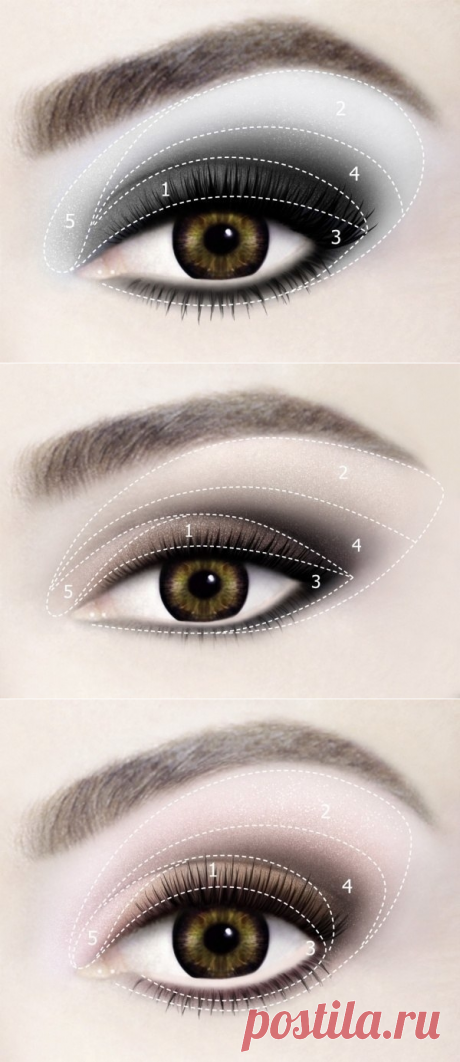 Схемы макияжа в технике Smoky eyes