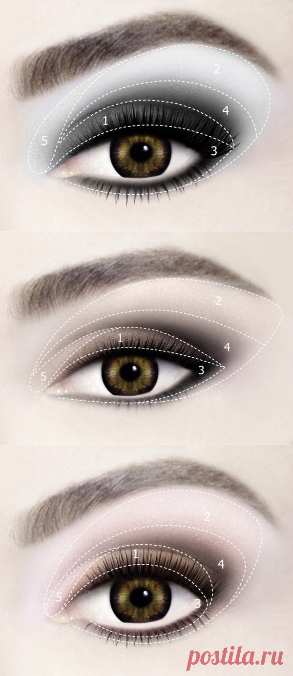 Схемы макияжа в технике Smoky eyes