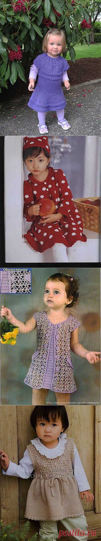 Вязаные платья для маленьких модниц..