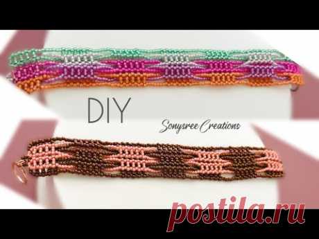 Crochet Links Beaded Bracelet || DIY Beaded Bracelet || Sonysree Creations