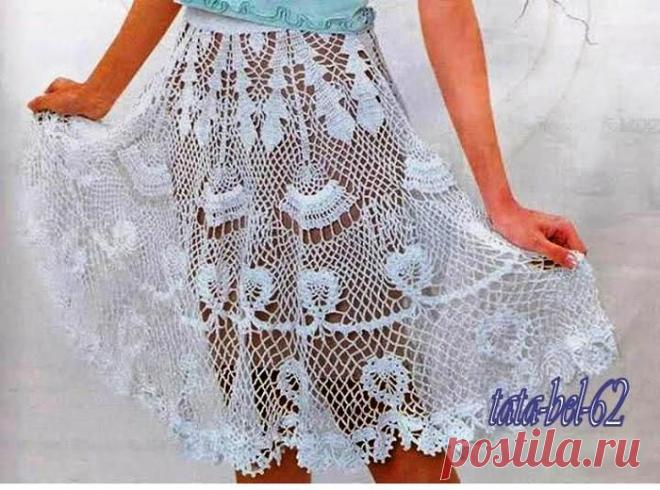 Юбка крючком 
